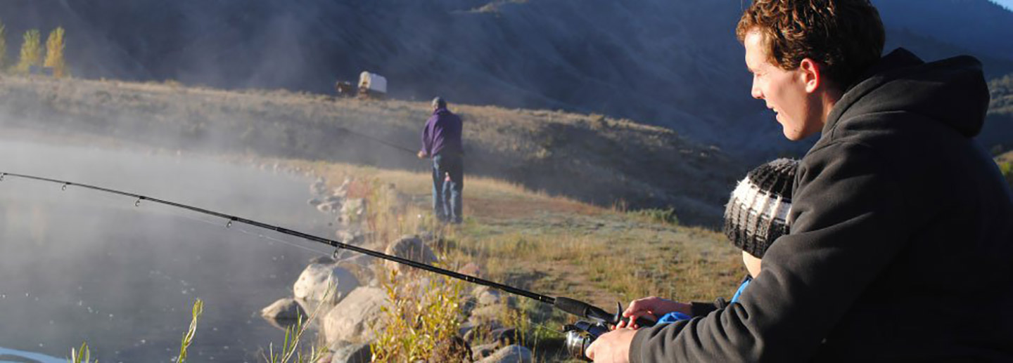 A man is fishing at Colorado River ranch