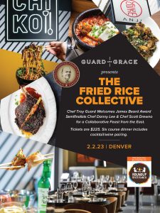 Invitation to The Fried Rice Collective with photos of food
